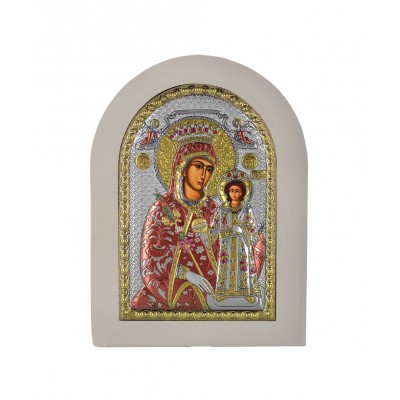 Ασημένια Εικόνα “Παναγία των Ρόδων”  15*21