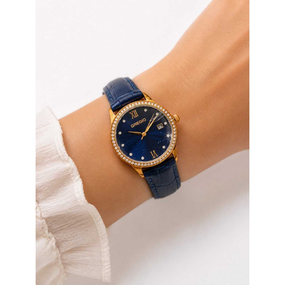 GREGIO Elise Blue Leather Strap