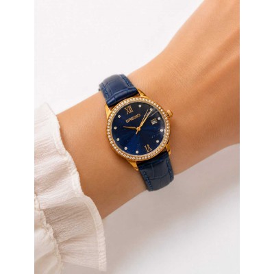 GREGIO Elise Blue Leather Strap