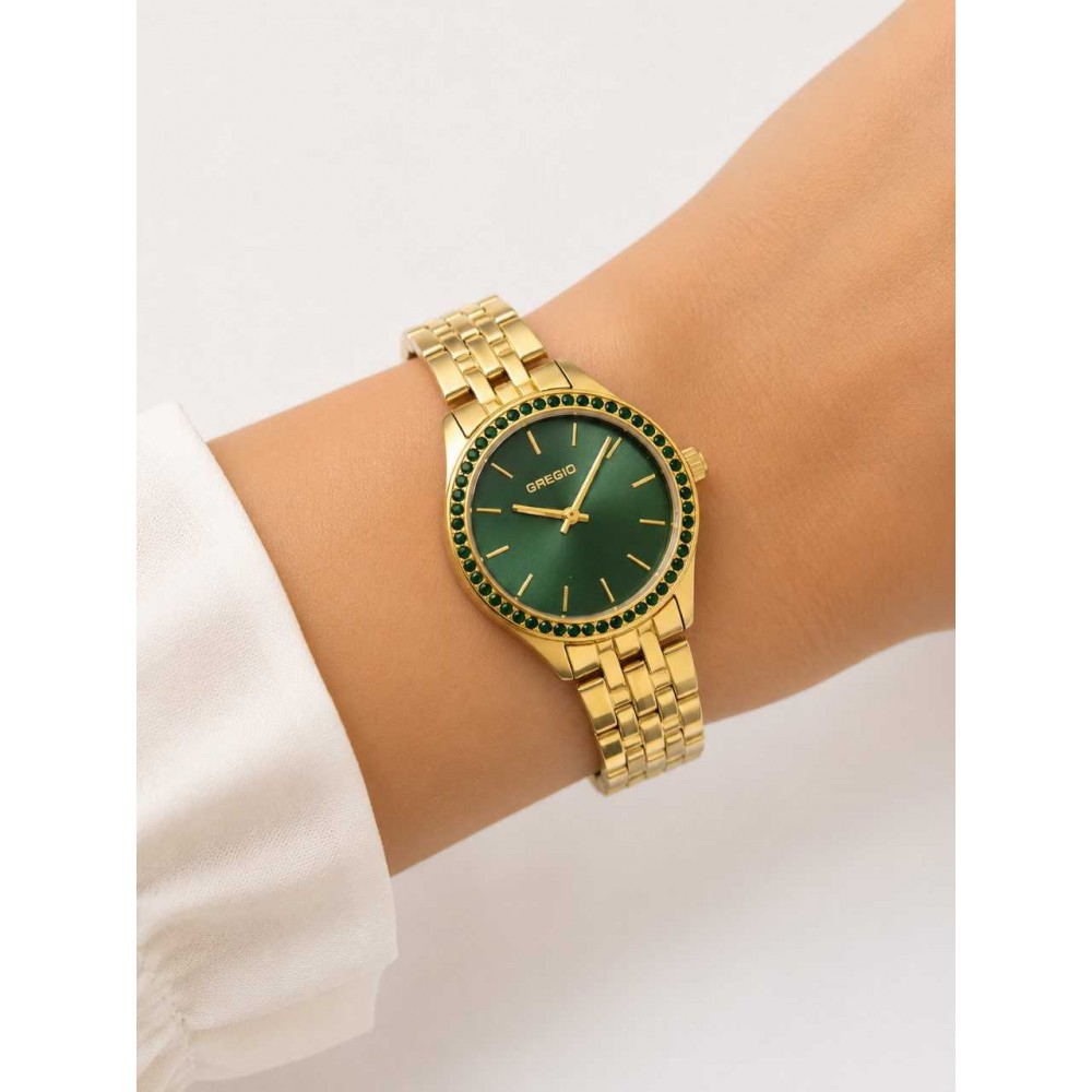 GREGIO Supernova Crystals Gold Stainless Steel Bracelet