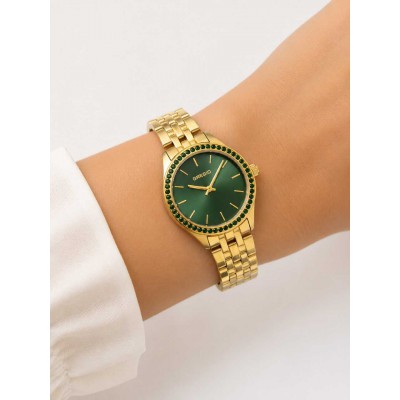 GREGIO Supernova Crystals Gold Stainless Steel Bracelet