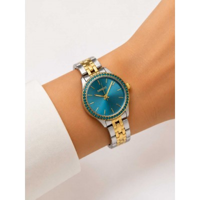 GREGIO Supernova Crystals Two Tone Stainless Steel Bracelet