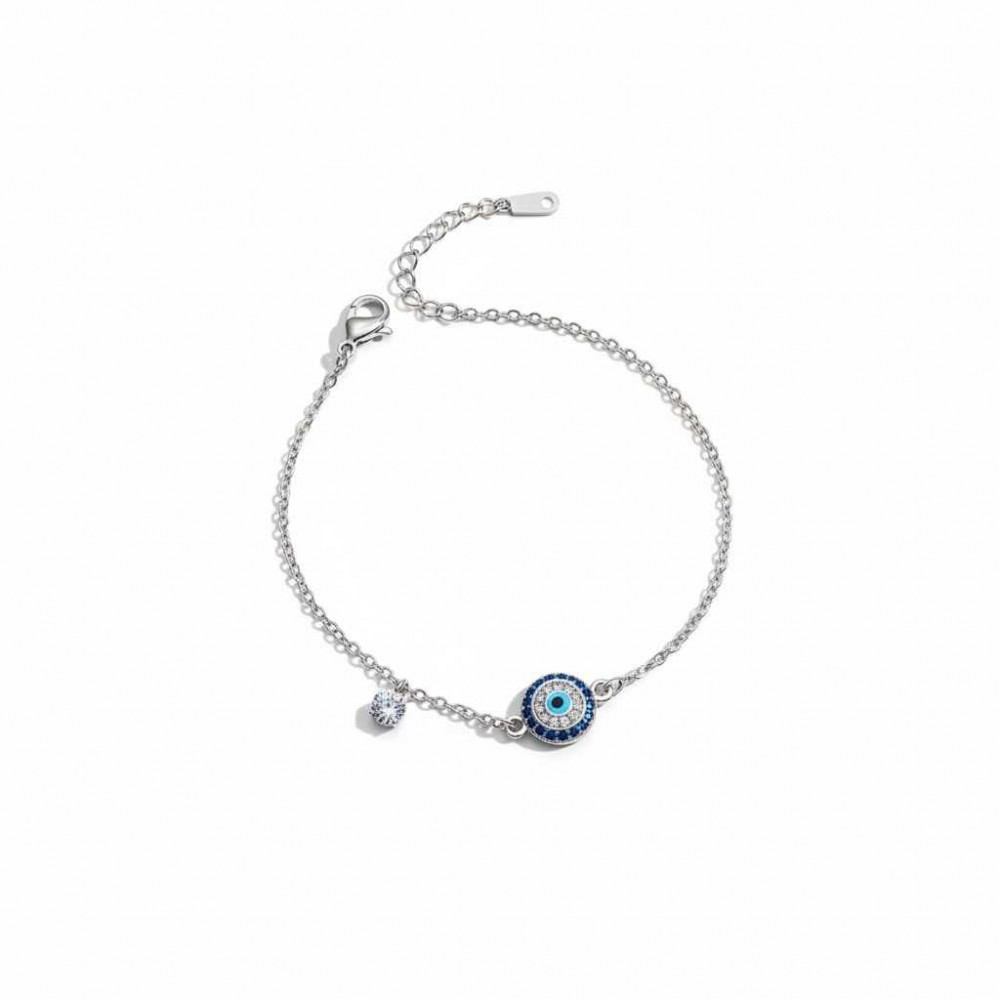 Ατσάλινο βραχιόλι με ματάκι