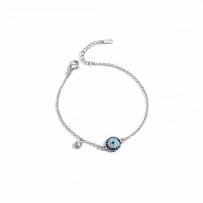 Ατσάλινο βραχιόλι με ματάκι