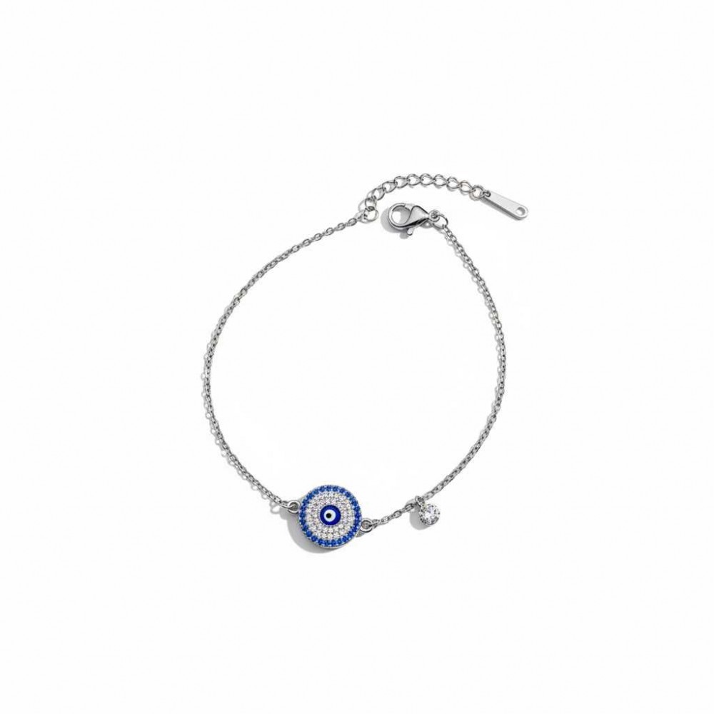 Ατσάλινο βραχιόλι με ματάκι