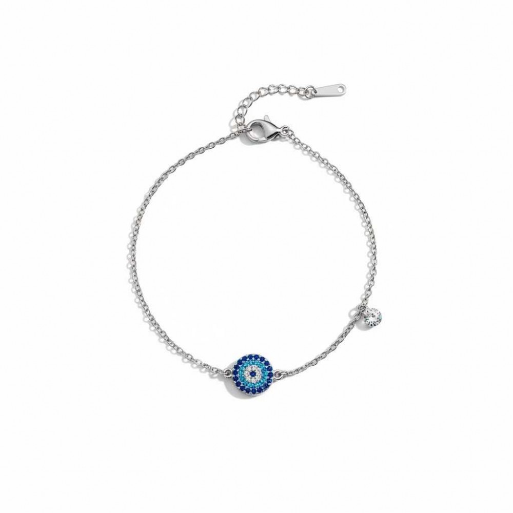 Ατσάλινο βραχιόλι με ματάκι