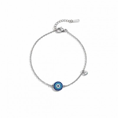 Ατσάλινο βραχιόλι με ματάκι