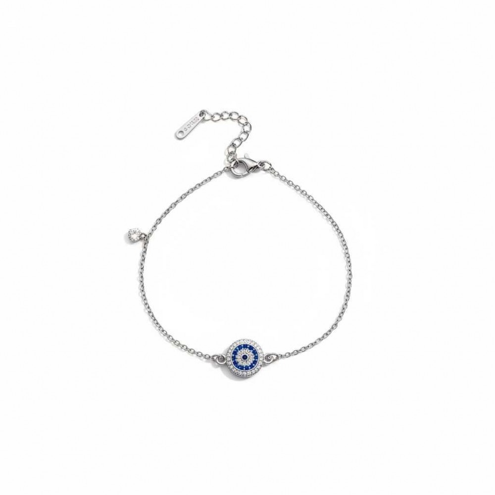 Ατσάλινο βραχιόλι με ματάκι