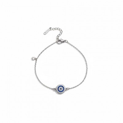 Ατσάλινο βραχιόλι με ματάκι