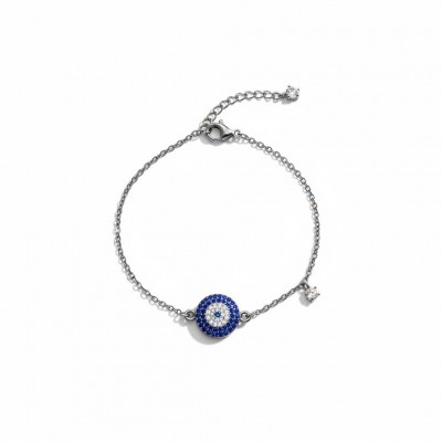 Ατσάλινο βραχιόλι με ματάκι