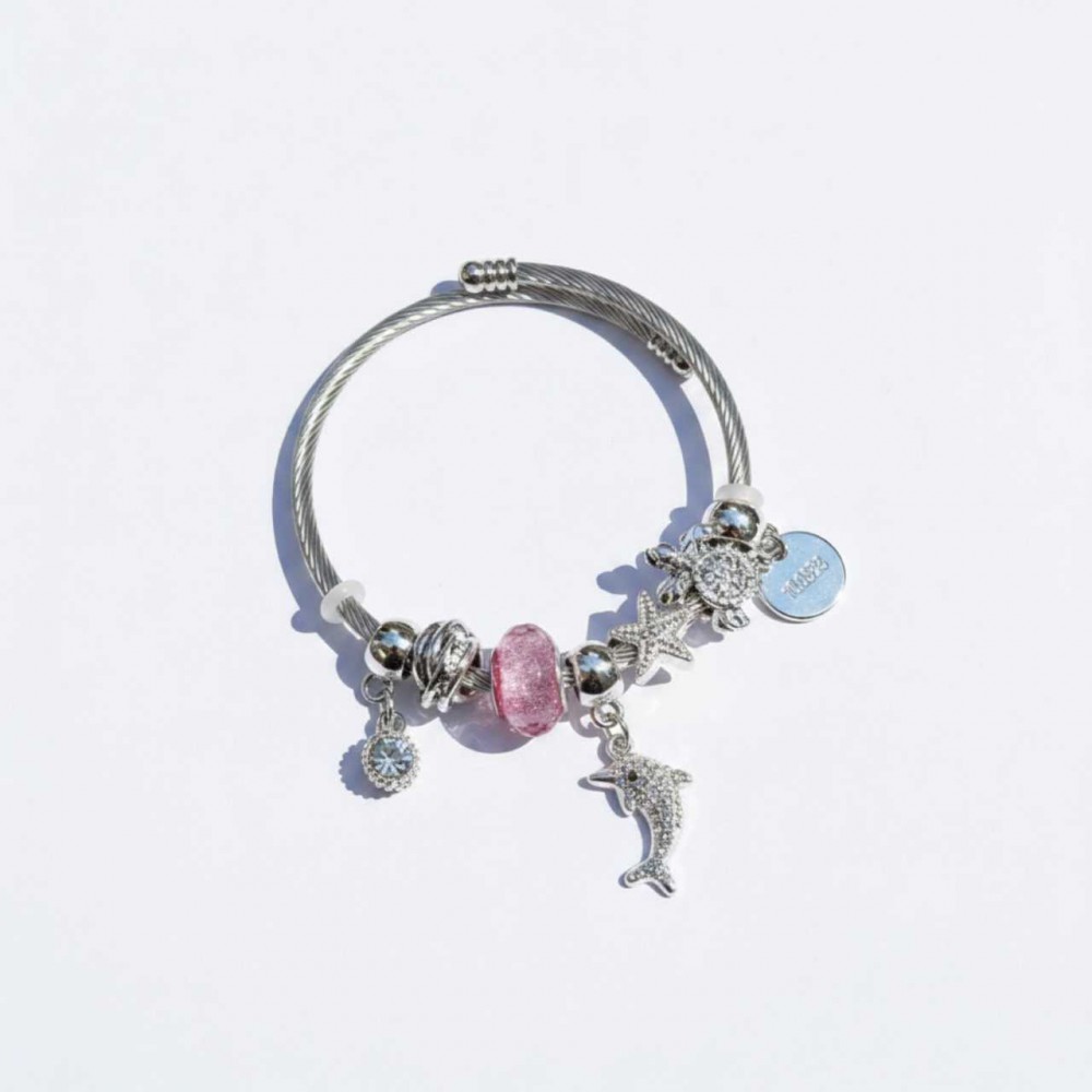 Ατσάλινο βραχιόλι με διάφορα στοιχεία