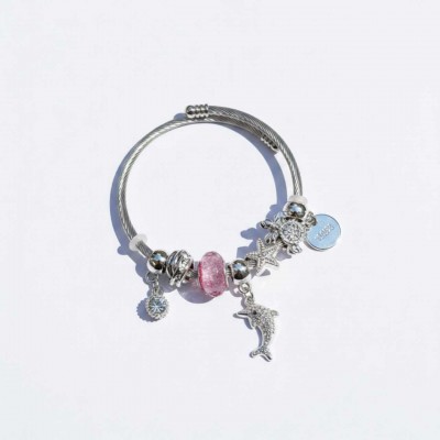 Ατσάλινο βραχιόλι με διάφορα στοιχεία