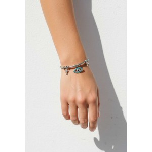 Ατσάλινο βραχιόλι με διάφορα στοιχεία