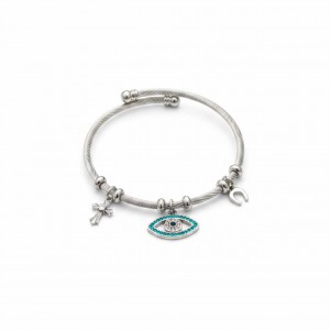 Ατσάλινο βραχιόλι με διάφορα στοιχεία