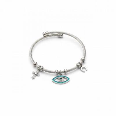 Ατσάλινο βραχιόλι με διάφορα στοιχεία