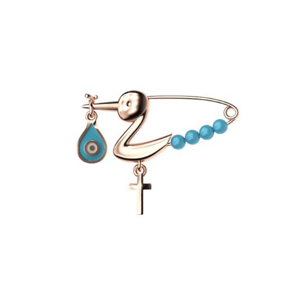 Παραμάνα  Με Πελαργό, Ματάκι Και Σταυρό 