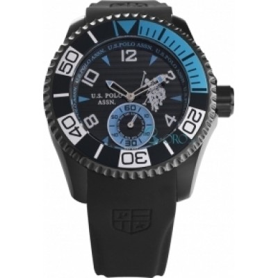 U.S. POLO Black Rubber Strap USP4148BK