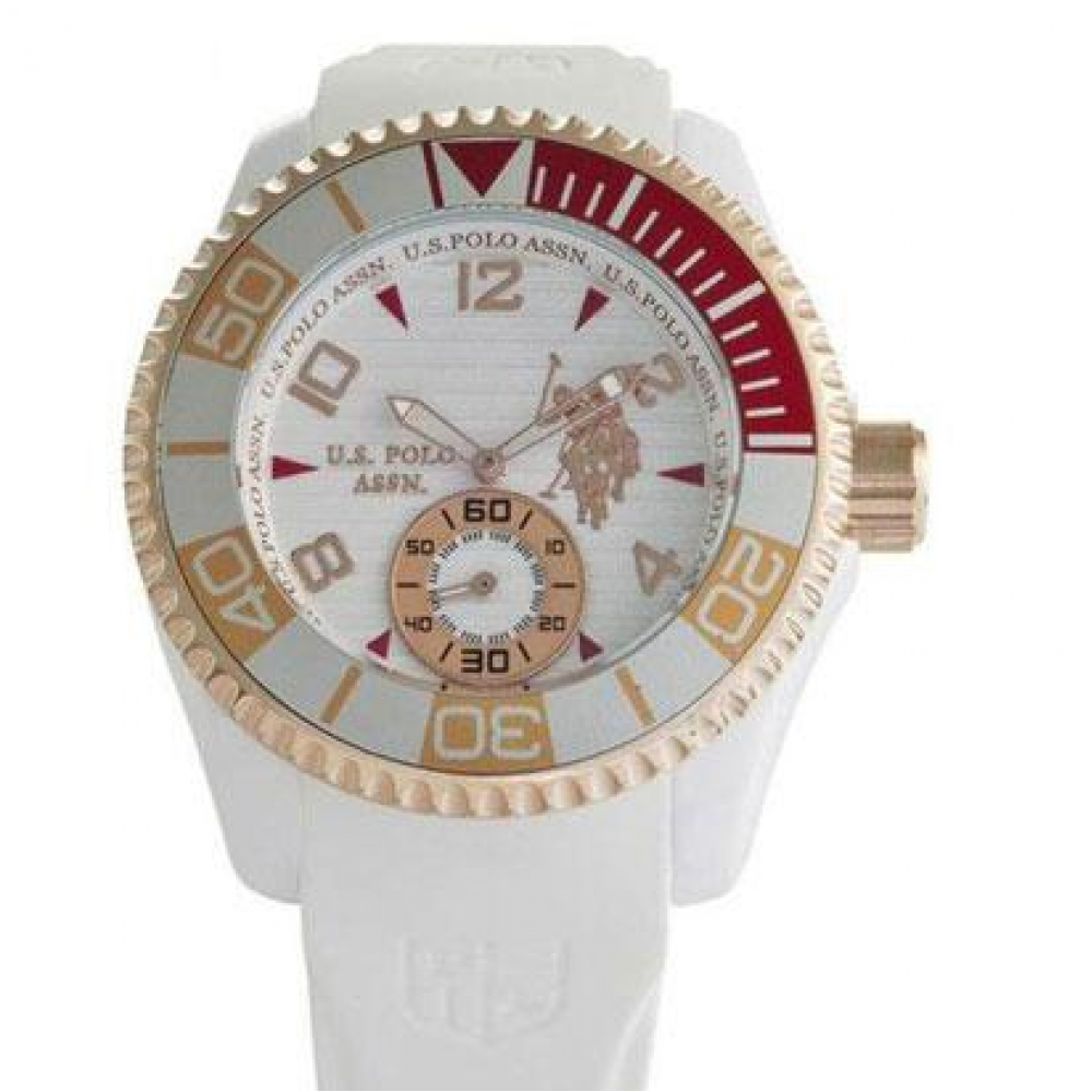 U.S. POLO White Rubber Strap USP4152RG