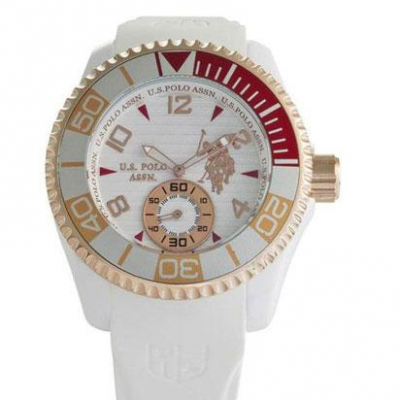 U.S. POLO White Rubber Strap USP4152RG