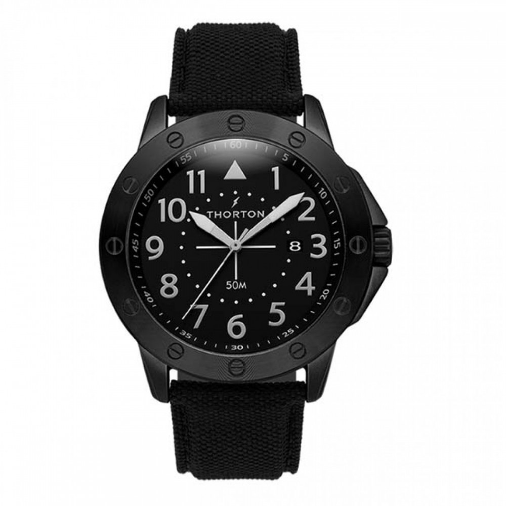 THORTON Borg Black Leather Strap 9201212