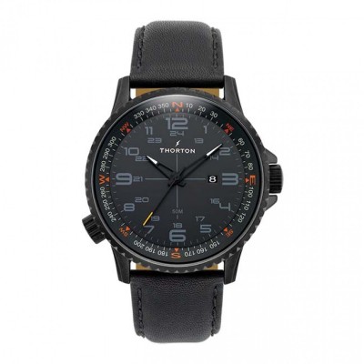 THORTON Kalf Black Leather Strap  9202111