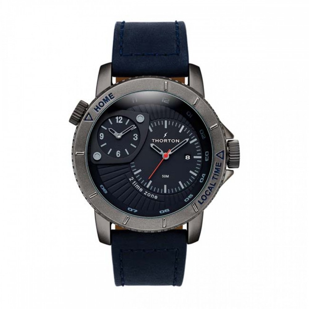 THORTON Horic Chronograph Blue Leather Strap 9203121