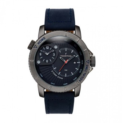 THORTON Horic Chronograph Blue Leather Strap 9203121